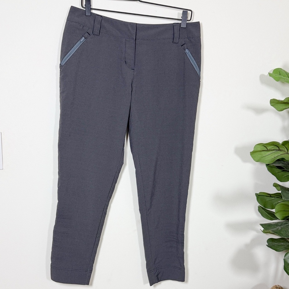 Adidas Womens Golf Pants‎ Black Slim Fit Mid Rise Stretch Zipper Pockets Sz 8
